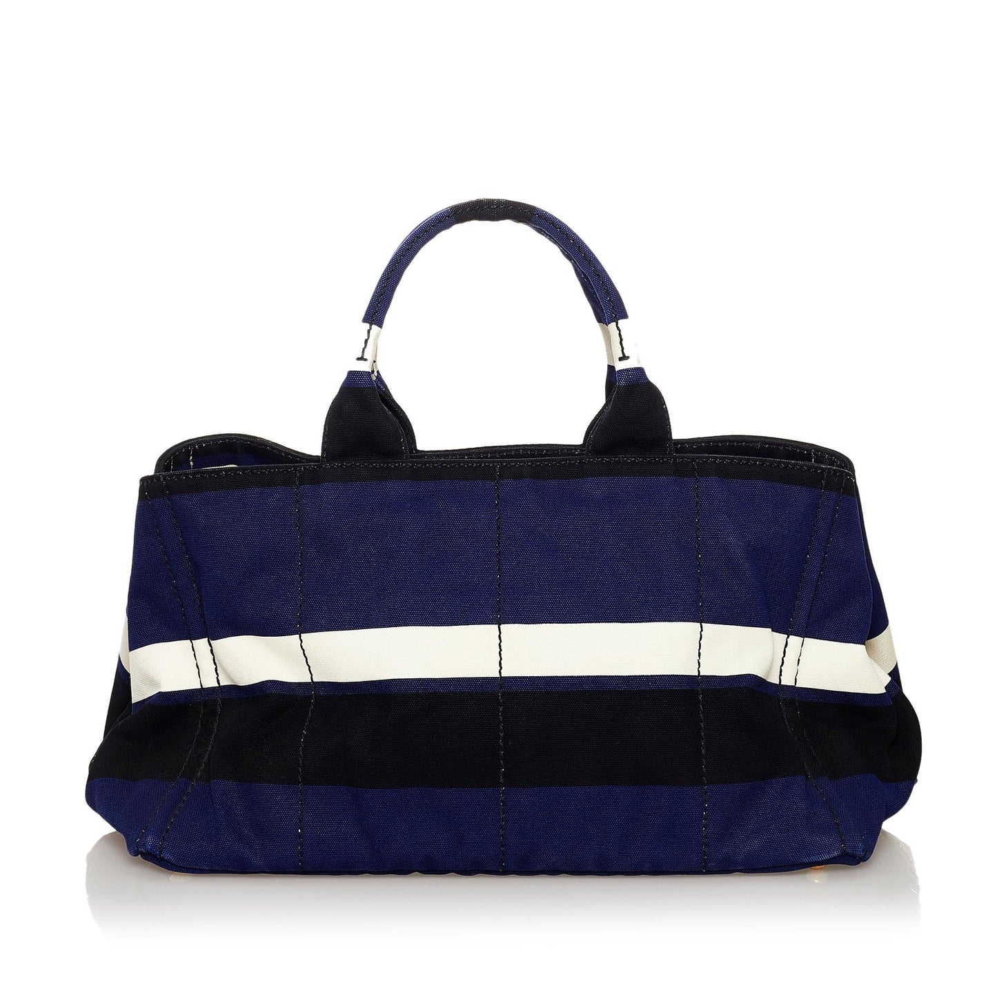 Prada Canapa Righe Canvas Handbag (SHG-37591)
