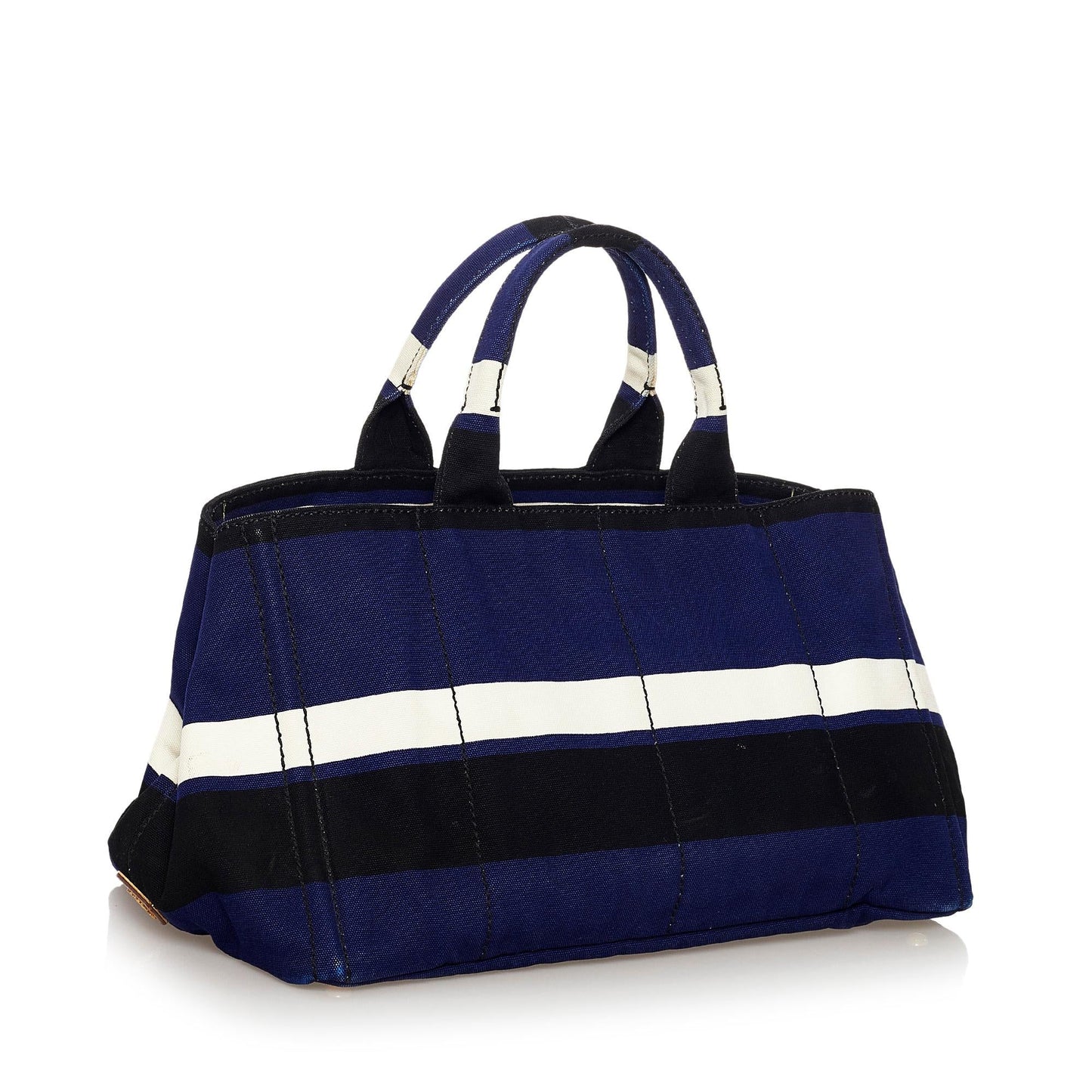 Prada Canapa Righe Canvas Handbag (SHG-37591)