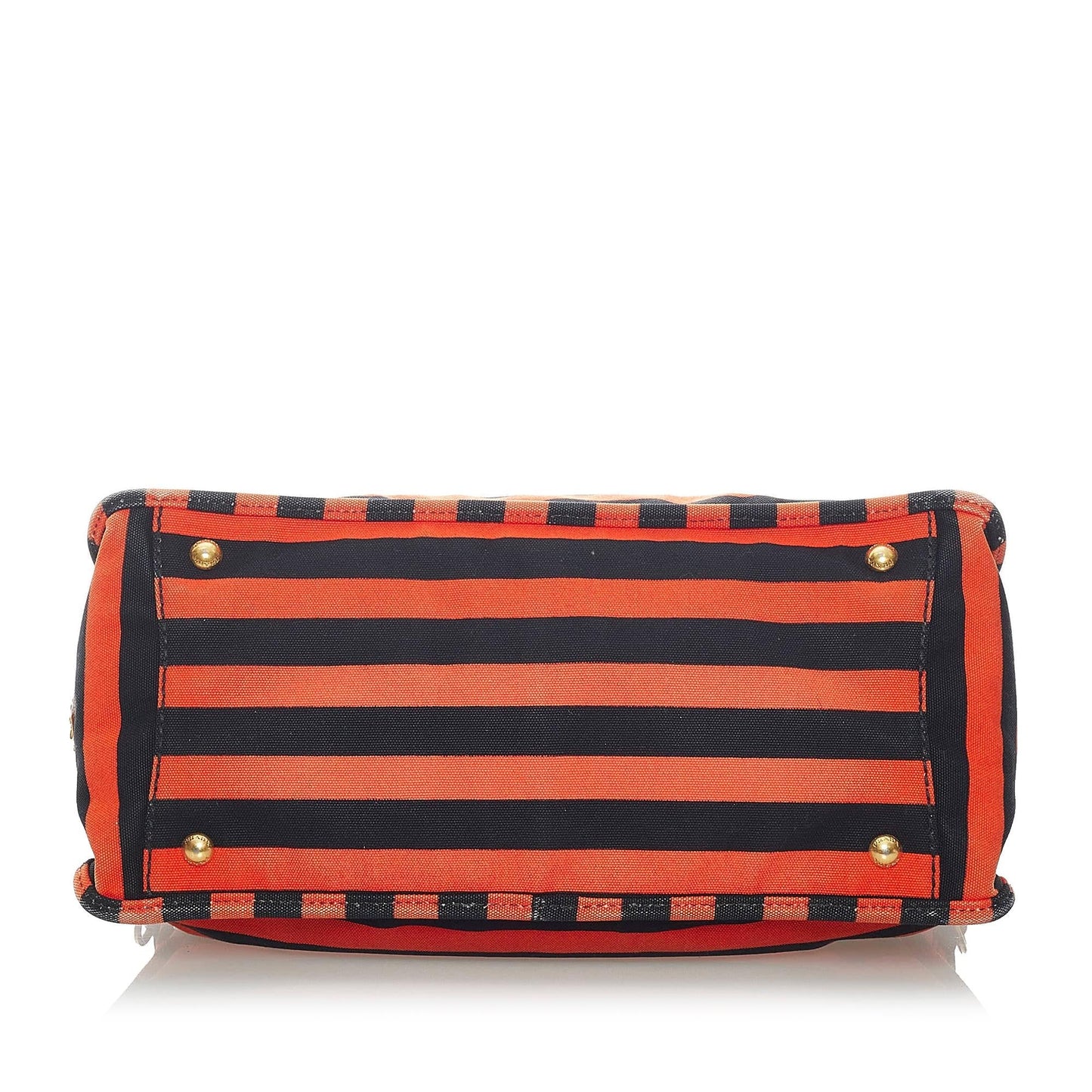 Prada Canapa Righe Canvas Satchel (SHG-4r4pXn)
