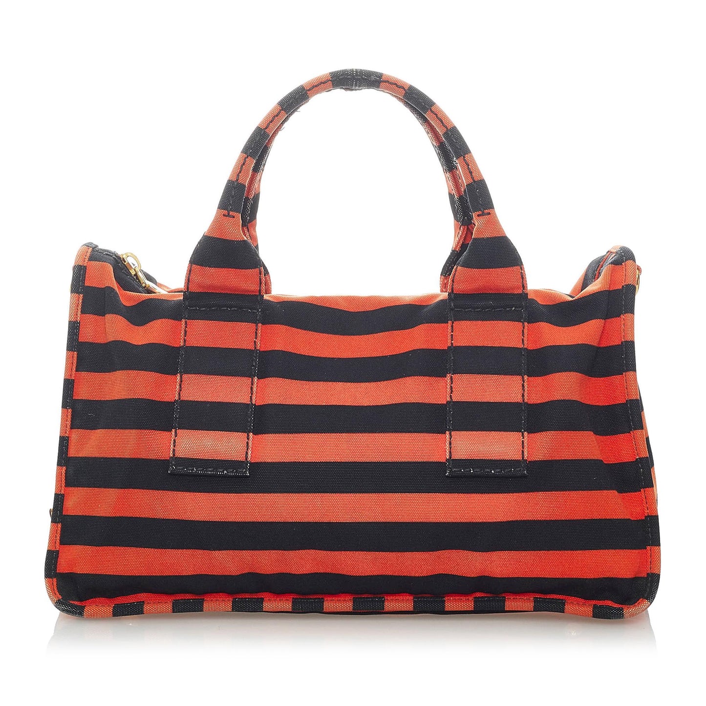 Prada Canapa Righe Canvas Satchel (SHG-4r4pXn)