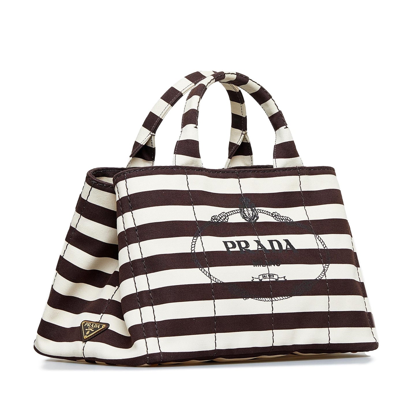 Prada Canapa Righe Satchel (SHG-GLNjBC)