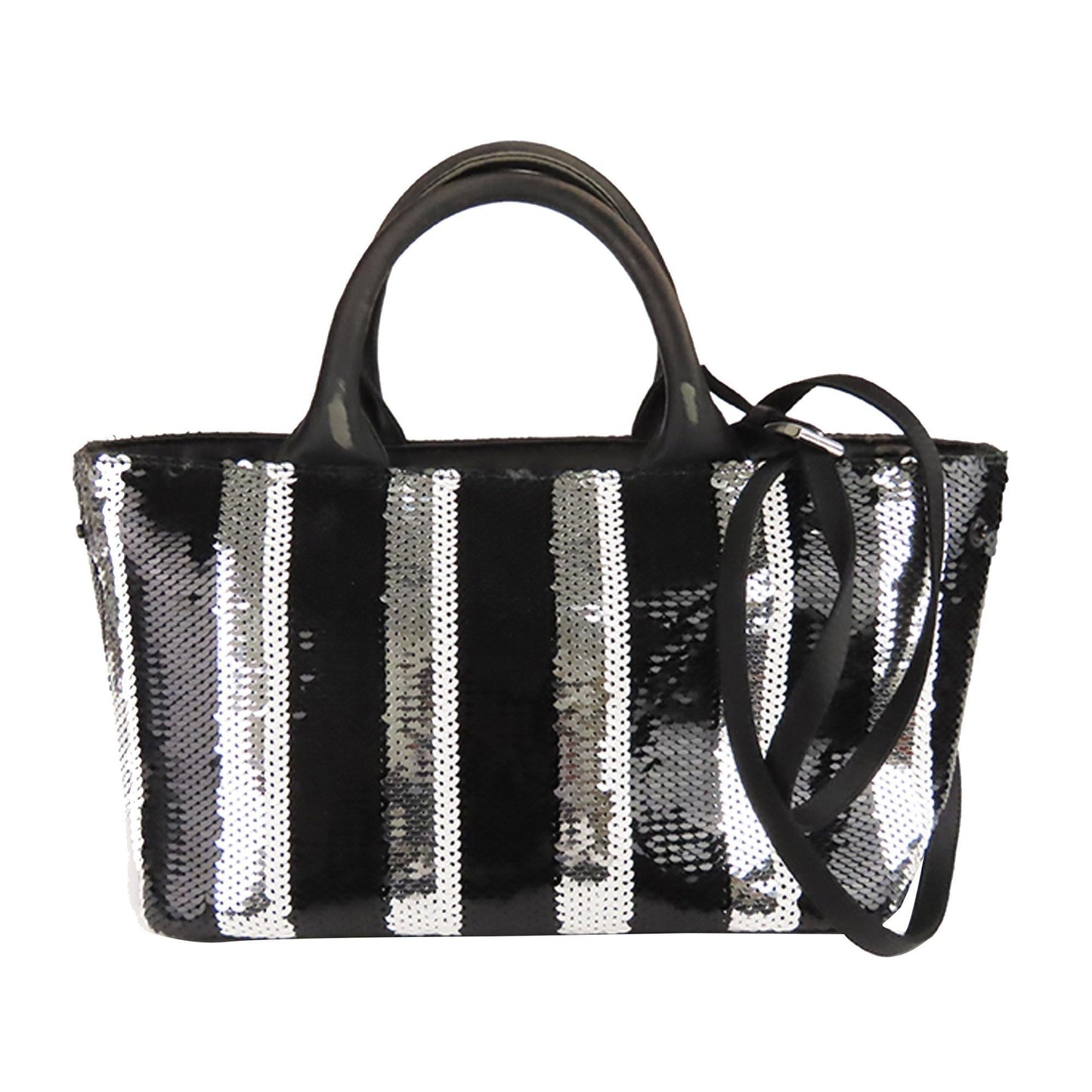Prada Canapa Sequined Satchel (SHG-22063)