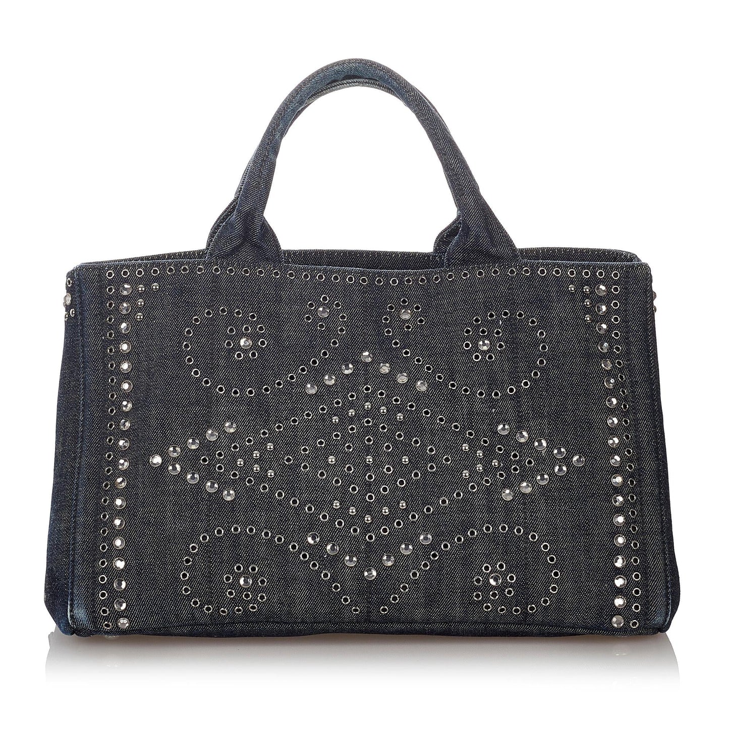 Prada Canapa Studded Tote Handbag - Ewore Bags