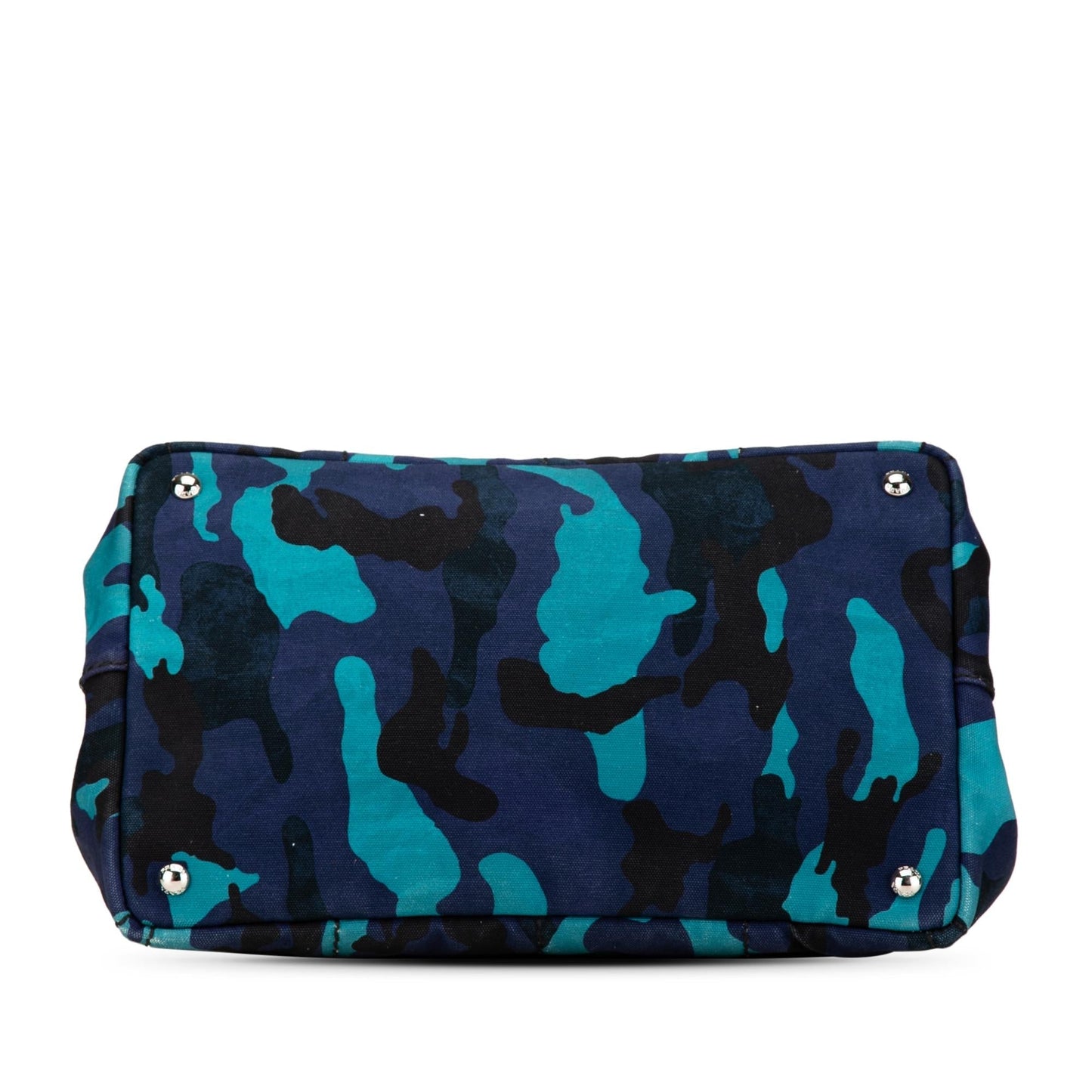 Prada Canvas Camouflage Canapa Logo Satchel