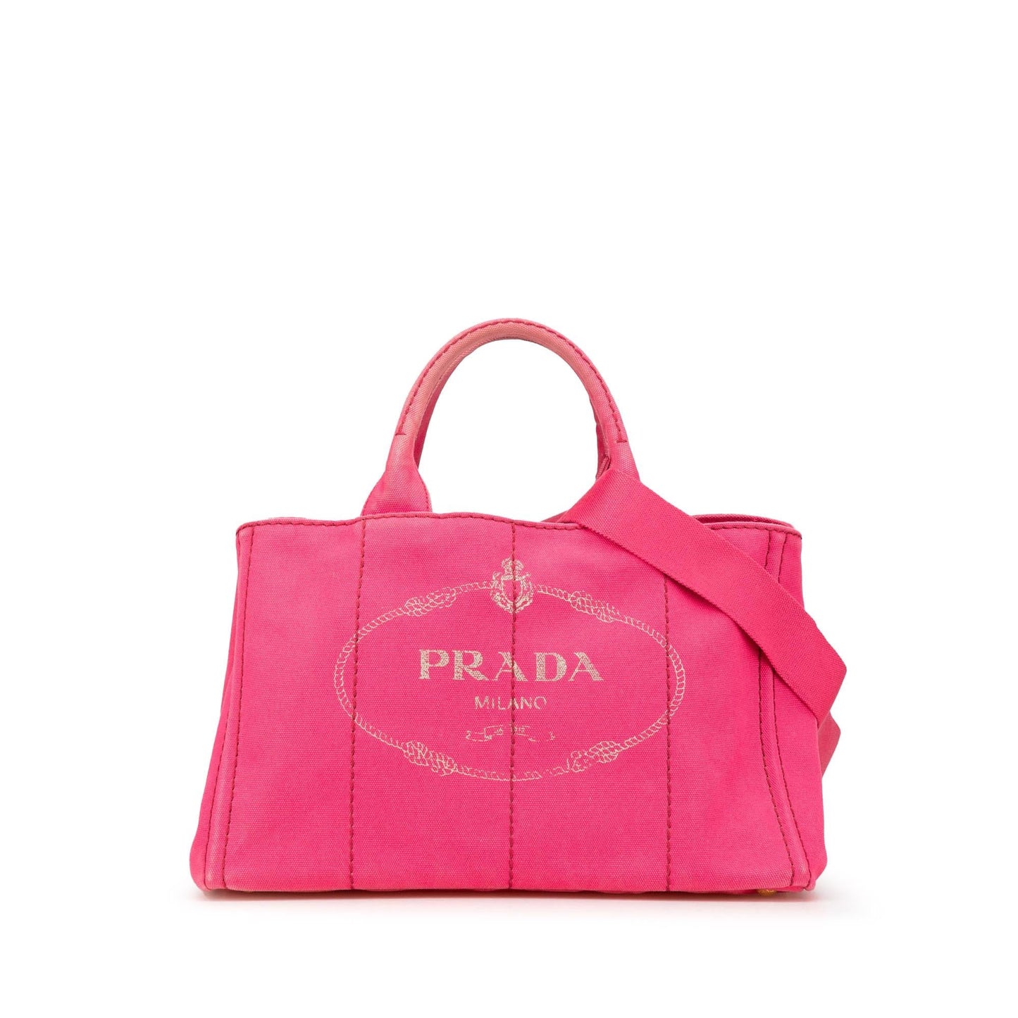 Prada Canvas Canapa Logo Satchel