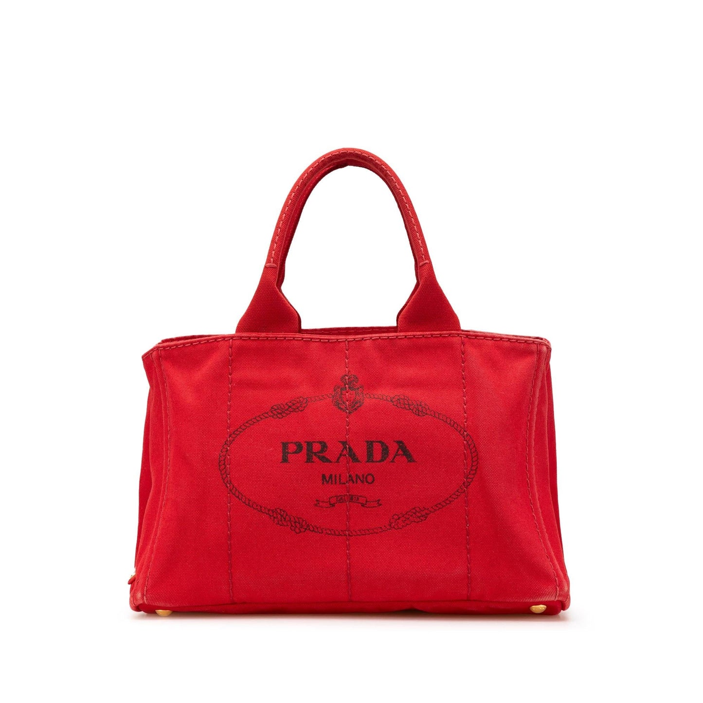 Prada Canvas Canapa Logo Satchel