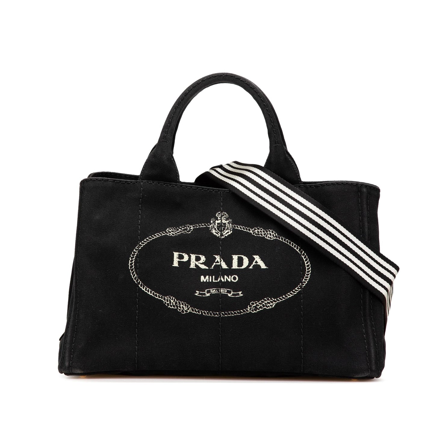 Prada Canvas Canapa Logo Satchel