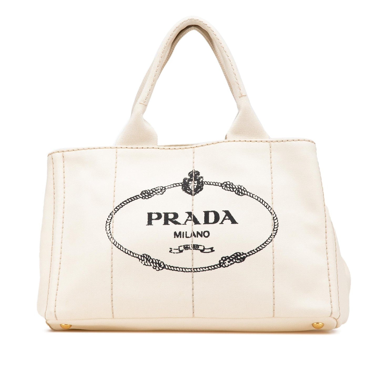 Prada Canvas Canapa Logo Satchel