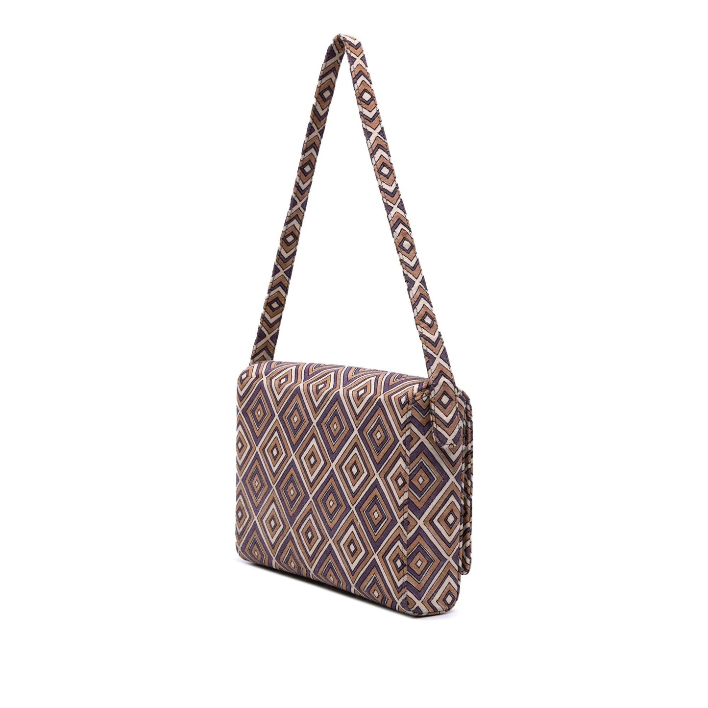 Prada Canvas Geometric Shoulder Bag