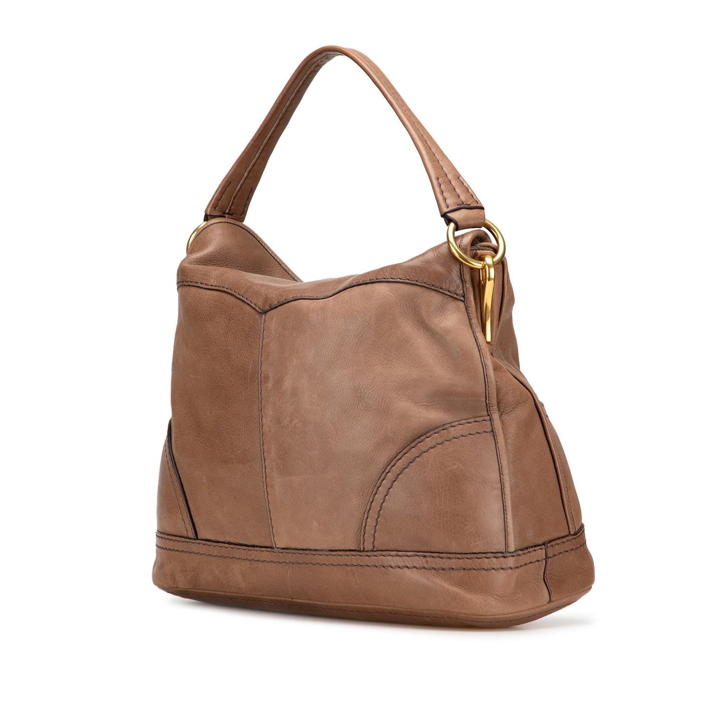 Prada Cervo Shine Flap Hobo