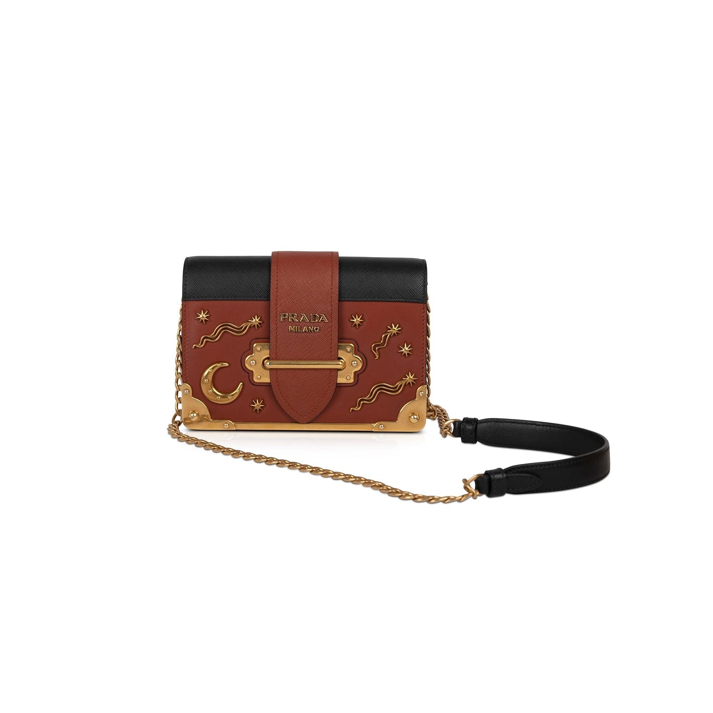 Prada City Calf Cahier Astrology Shoulder Bag
