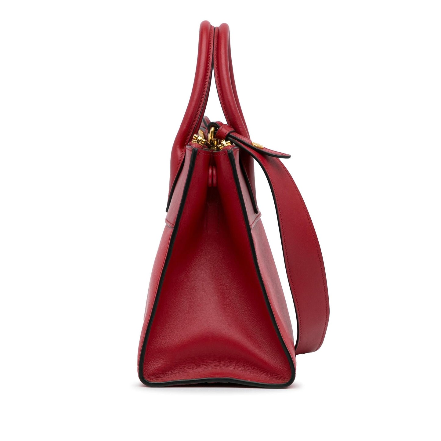 Prada City Calf Greca Saffiano Paradigme Satchel (SHG-g4US7N)