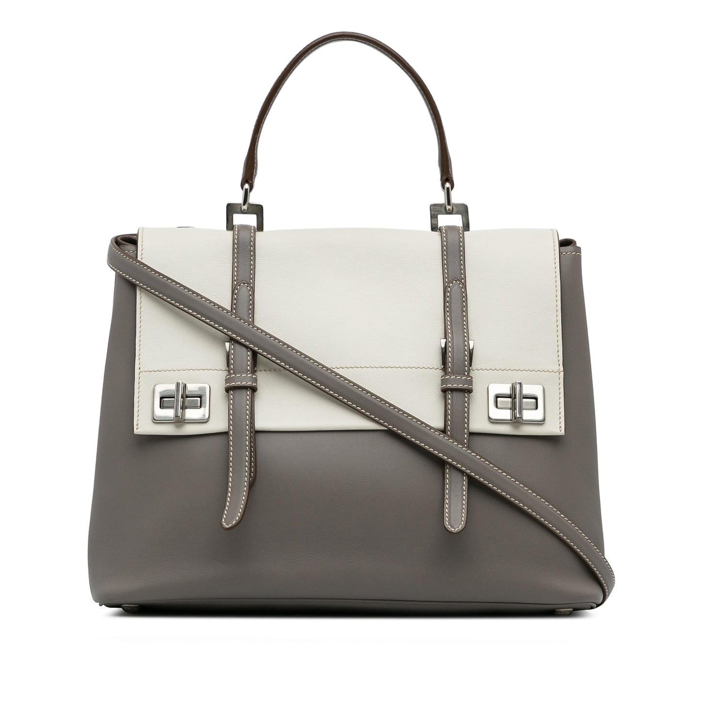 Prada City Calf Satchel (SHG-iZngIu)