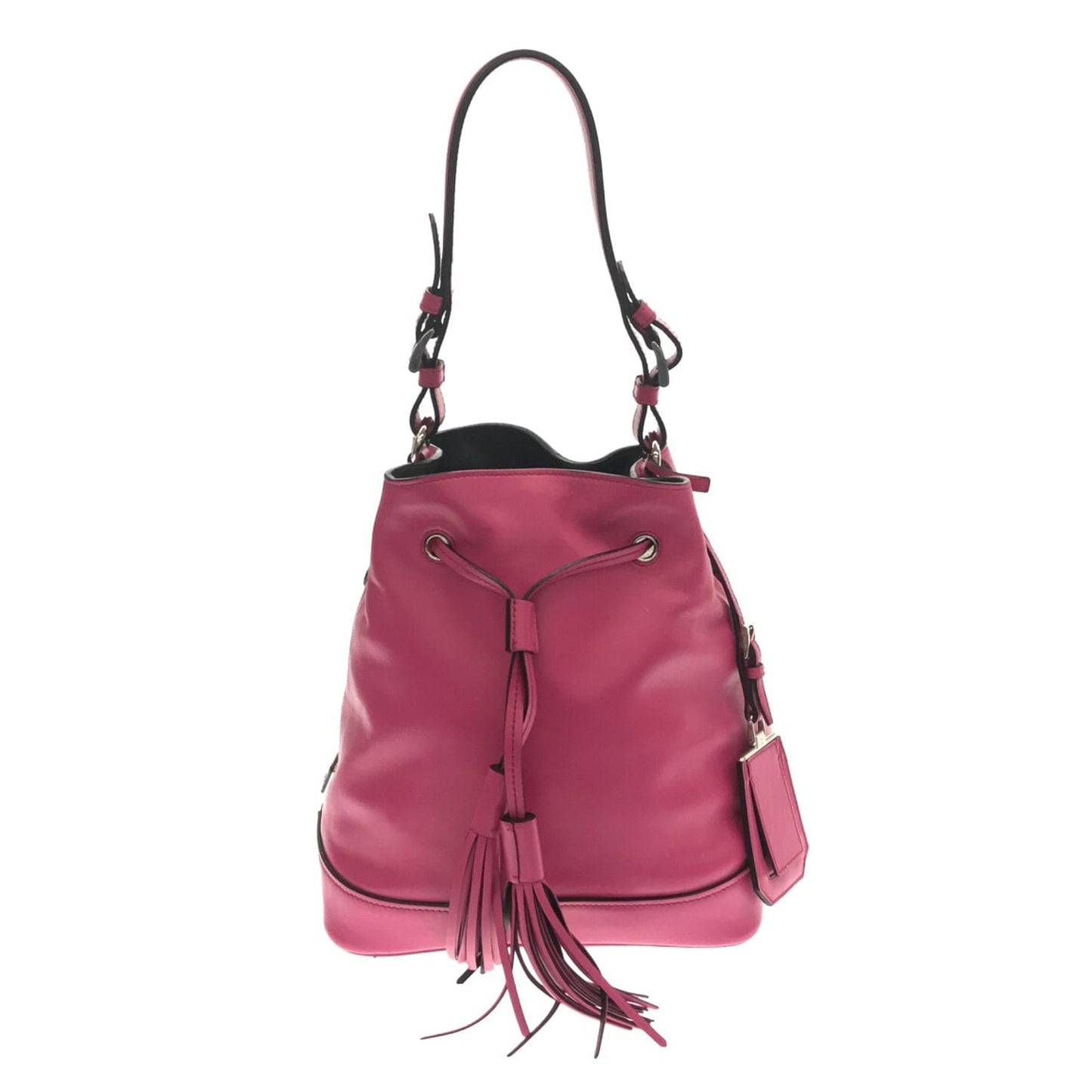 Prada Convertible Drawstring Leather Bucket Bag (SHG-zCbWzU)