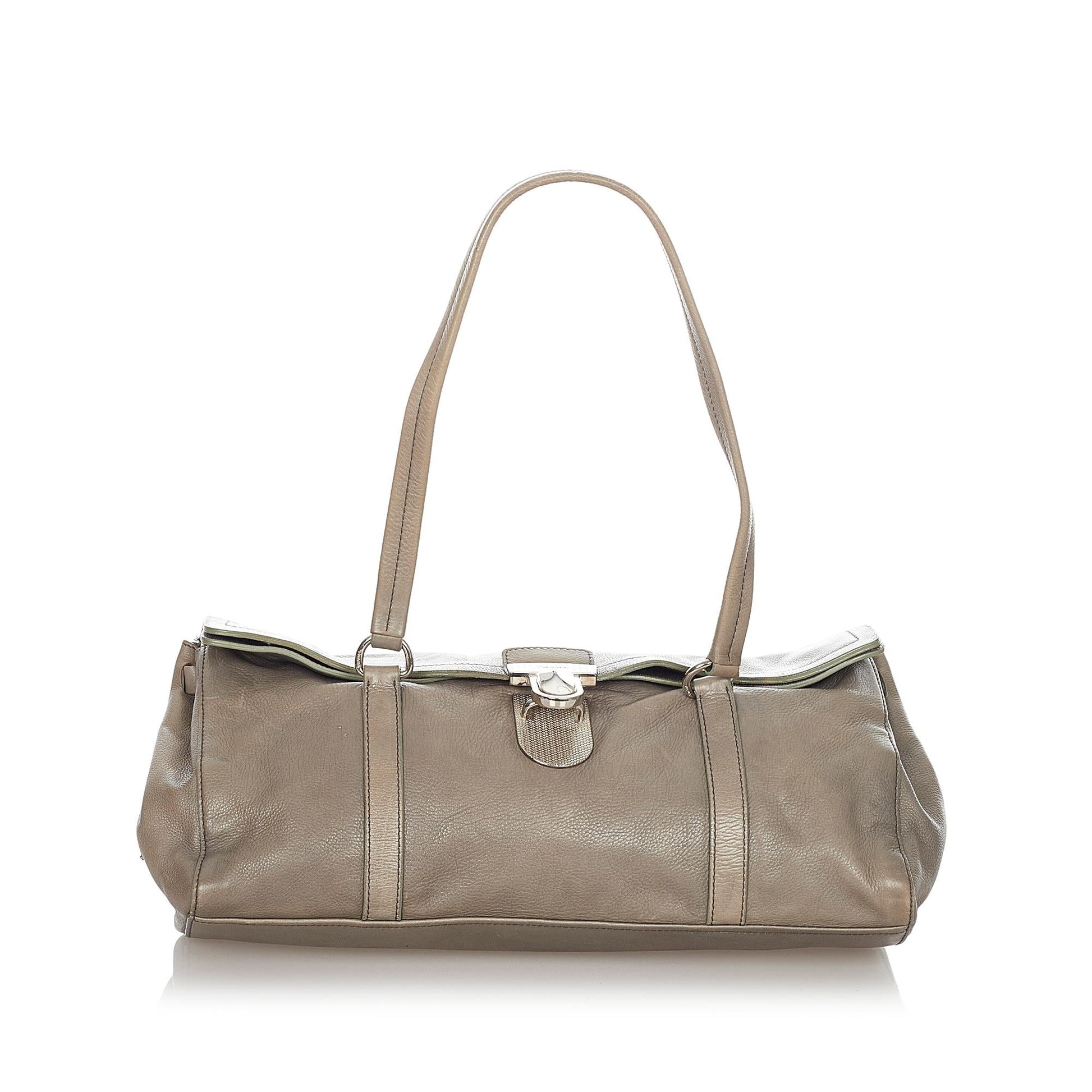 Prada Easy Leather Shoulder Bag Style 4 - Ewore Bags