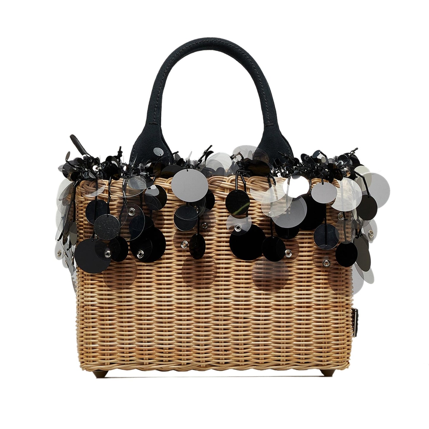 Prada Embellished Midollino Satchel (SHG-rJSN9h)