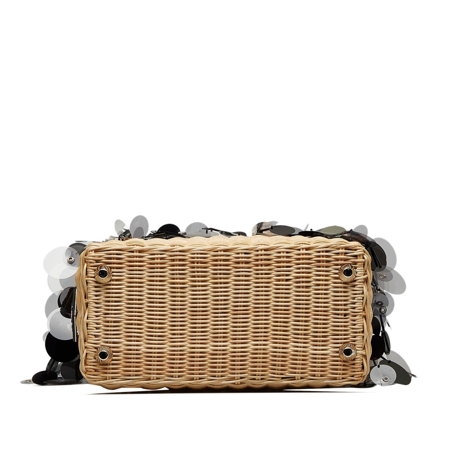 Prada Embellished Midollino Satchel (SHG-rJSN9h)
