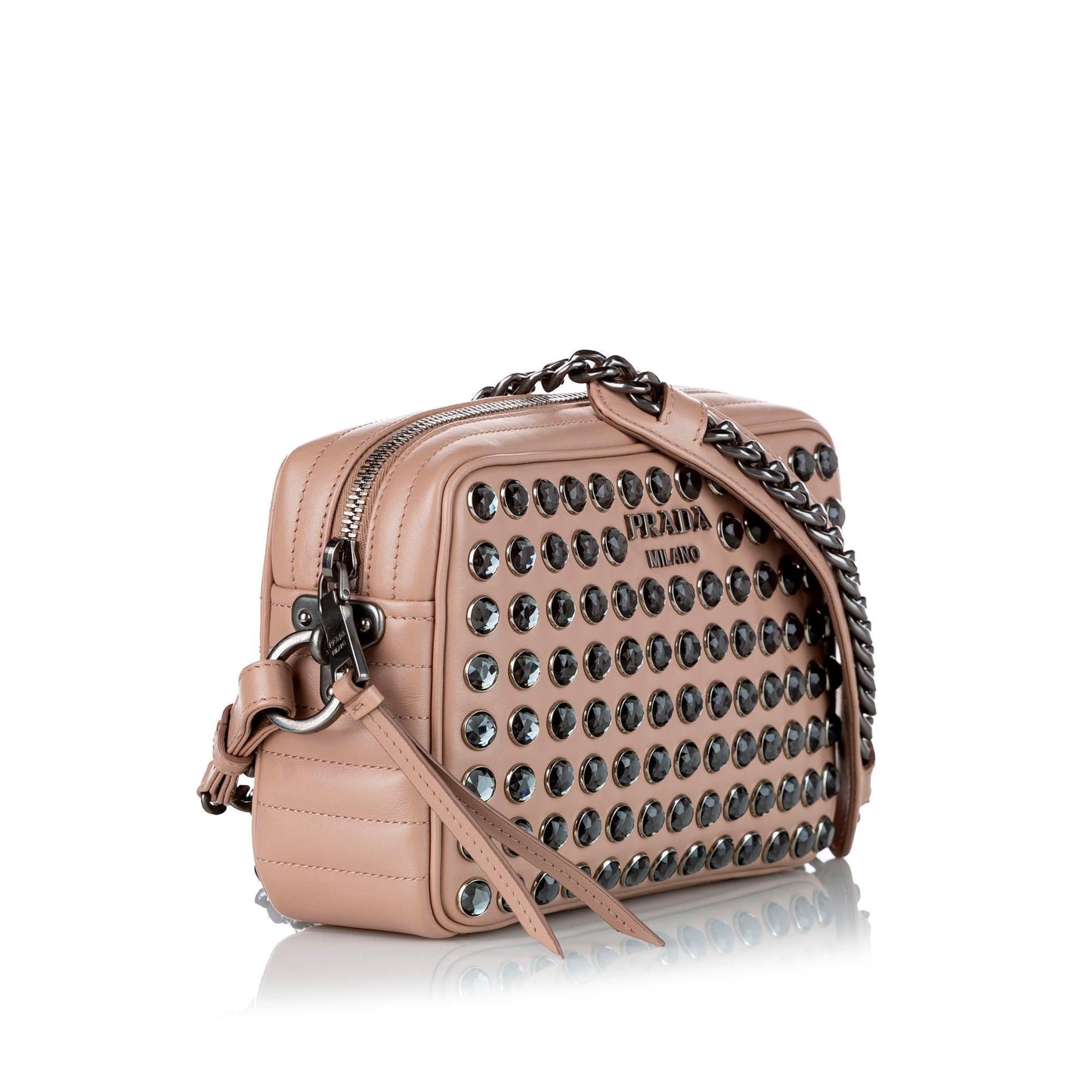 Prada Embellished Solf Calf Crossbody Bag (SHG-31894)