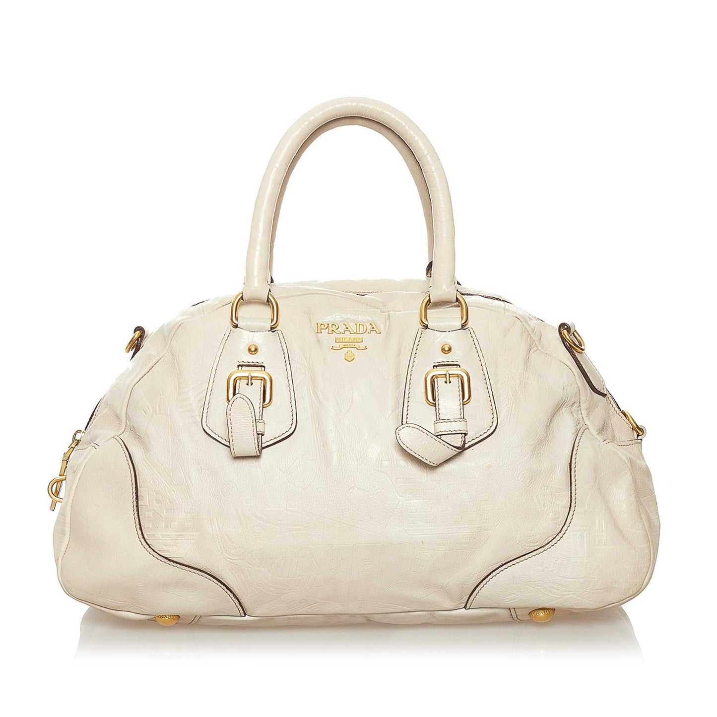 Prada Embossed Leather Satchel (SHG-33277)