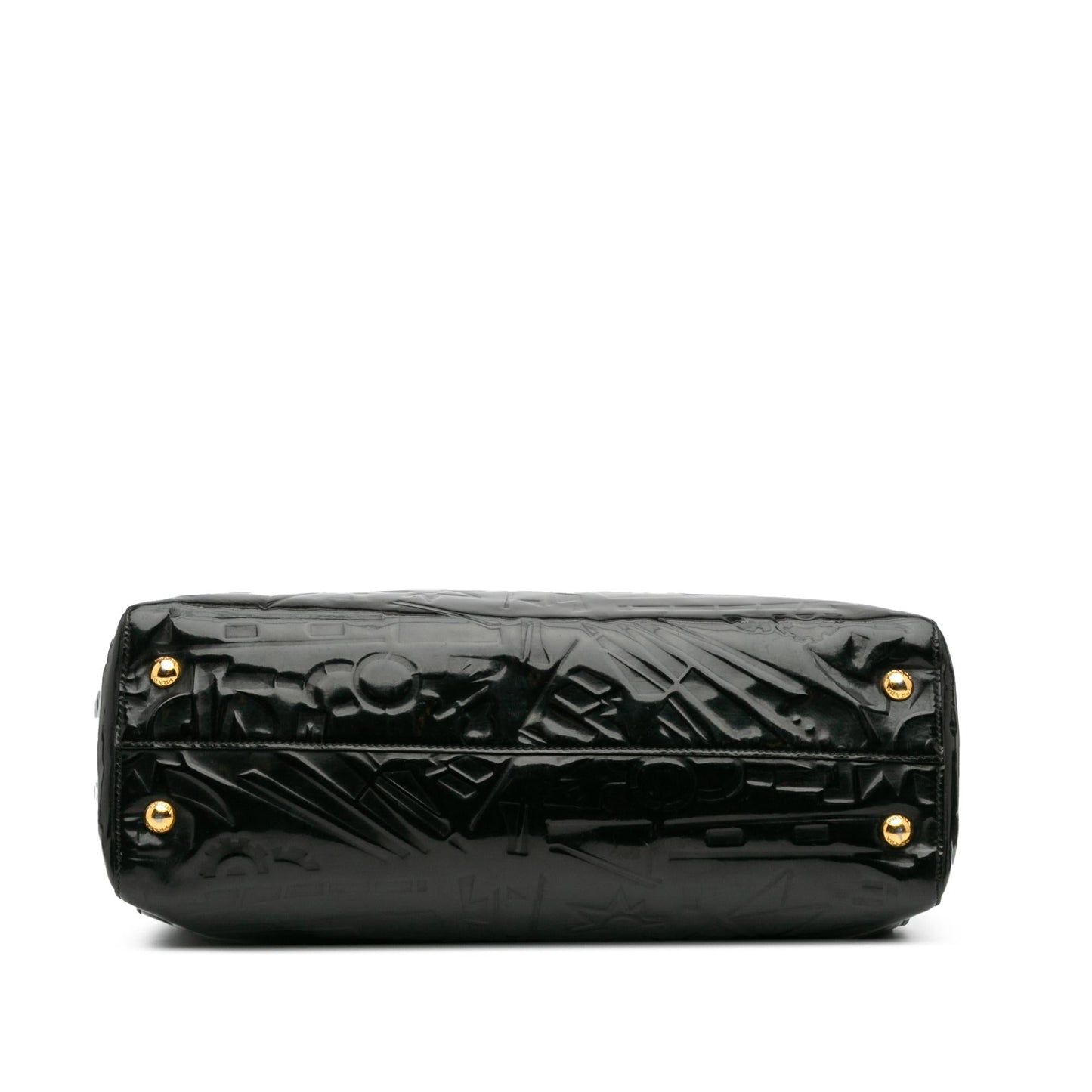 Prada Embossed Patent Satchel