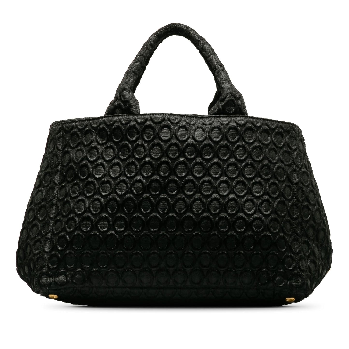 Prada Embroidered Canapa Satchel (SHG-vzVRBU)