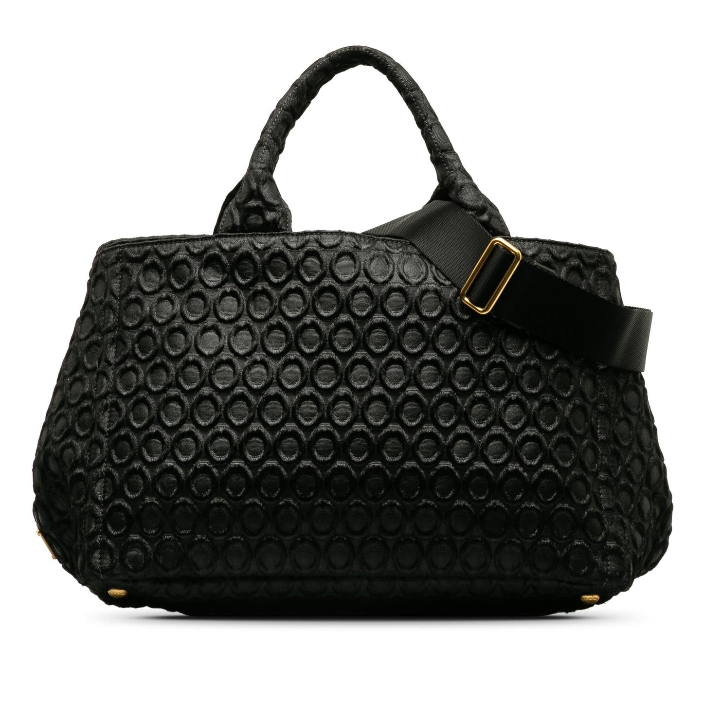 Prada Embroidered Canapa Satchel (SHG-vzVRBU)