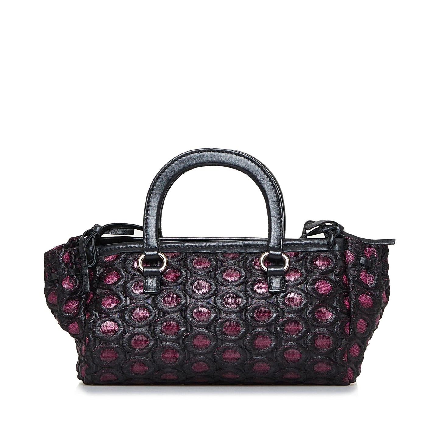 Prada Embroidered Fabric Handbag (SHG-4LhJwo)