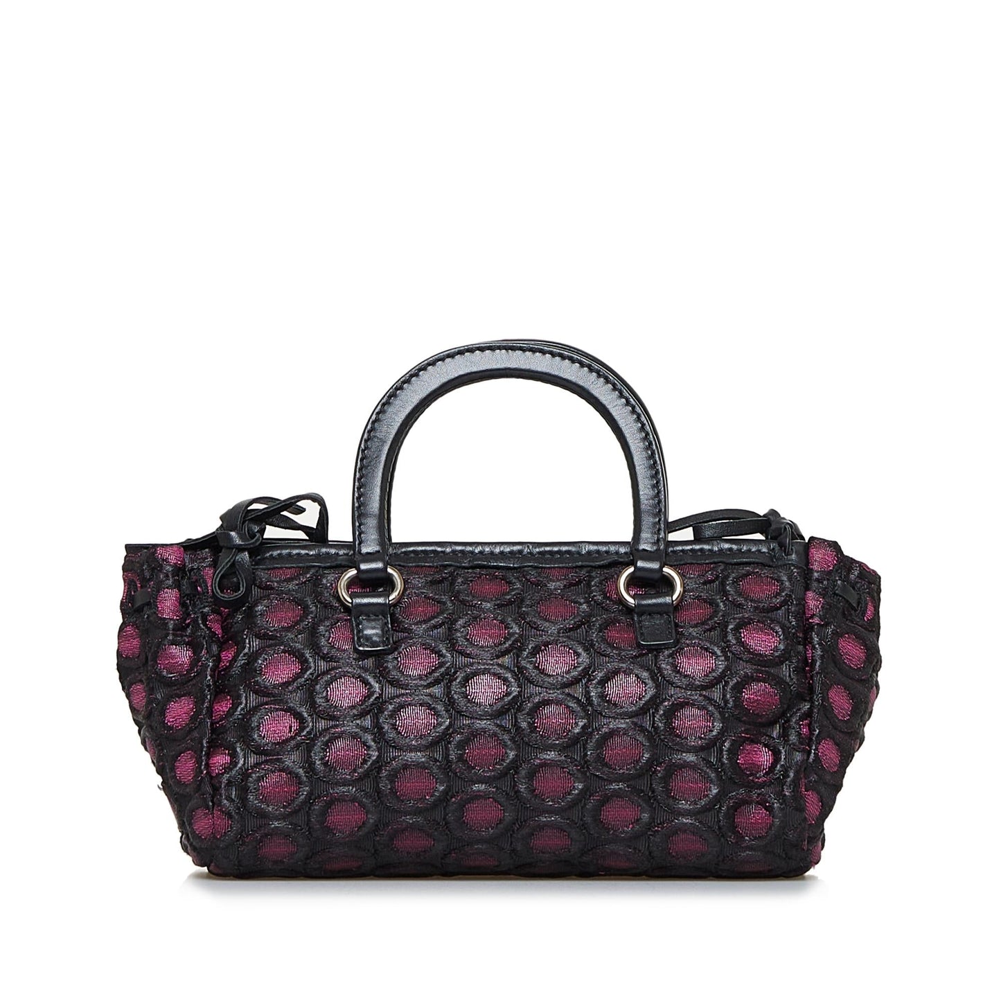 Prada Embroidered Fabric Handbag (SHG-4LhJwo)