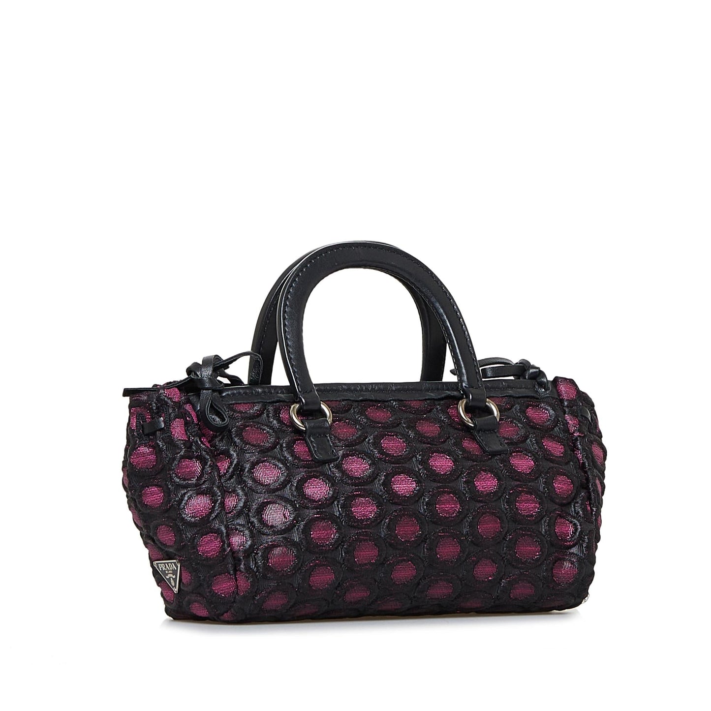 Prada Embroidered Fabric Handbag (SHG-4LhJwo)