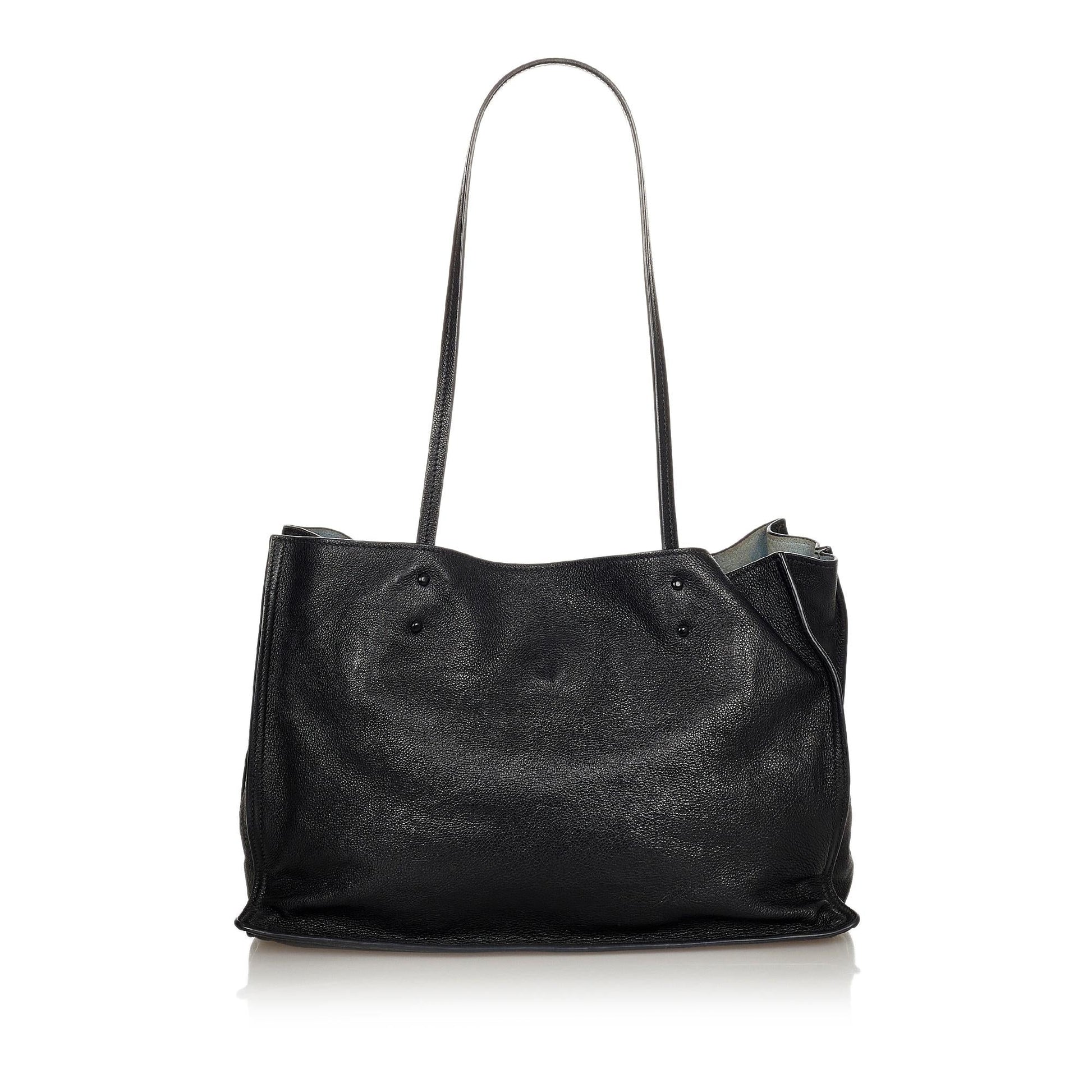 Prada Etiquette Leather Tote Bag Style 5 - Ewore Bags
