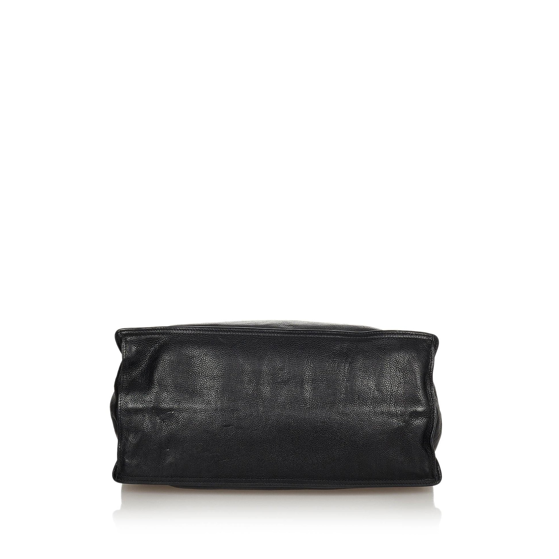 Prada Etiquette Leather Tote Bag Style 5 - Ewore Bags