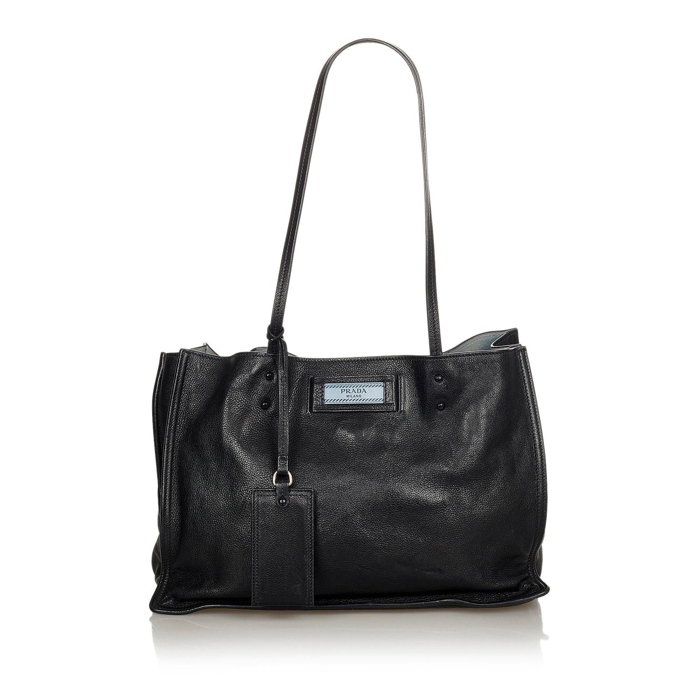 Prada Etiquette Leather Tote Bag Style 5 - Ewore Bags