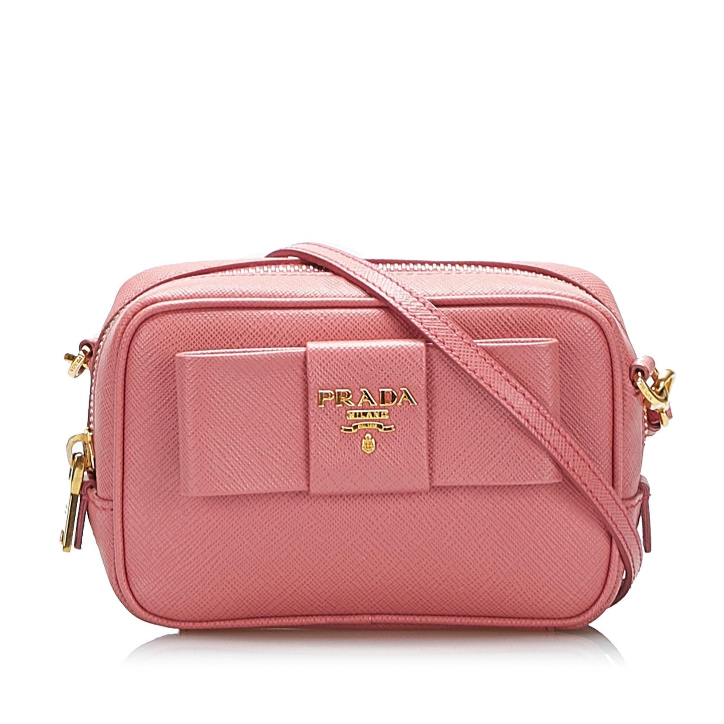 Prada Fiocco Bow Saffiano Crossbody Bag (SHG-lPa02z)