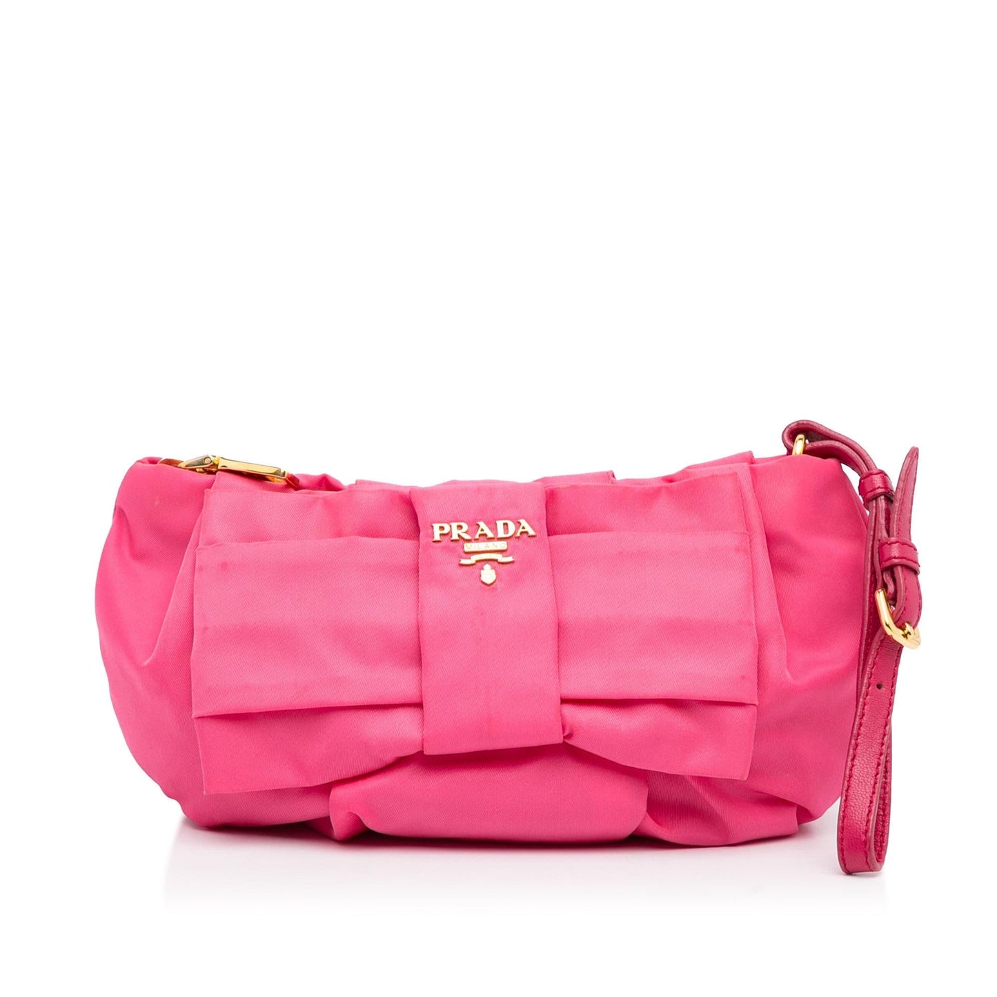Prada Fiocco Bow Tessuto Pouch (SHG-JpaIej)