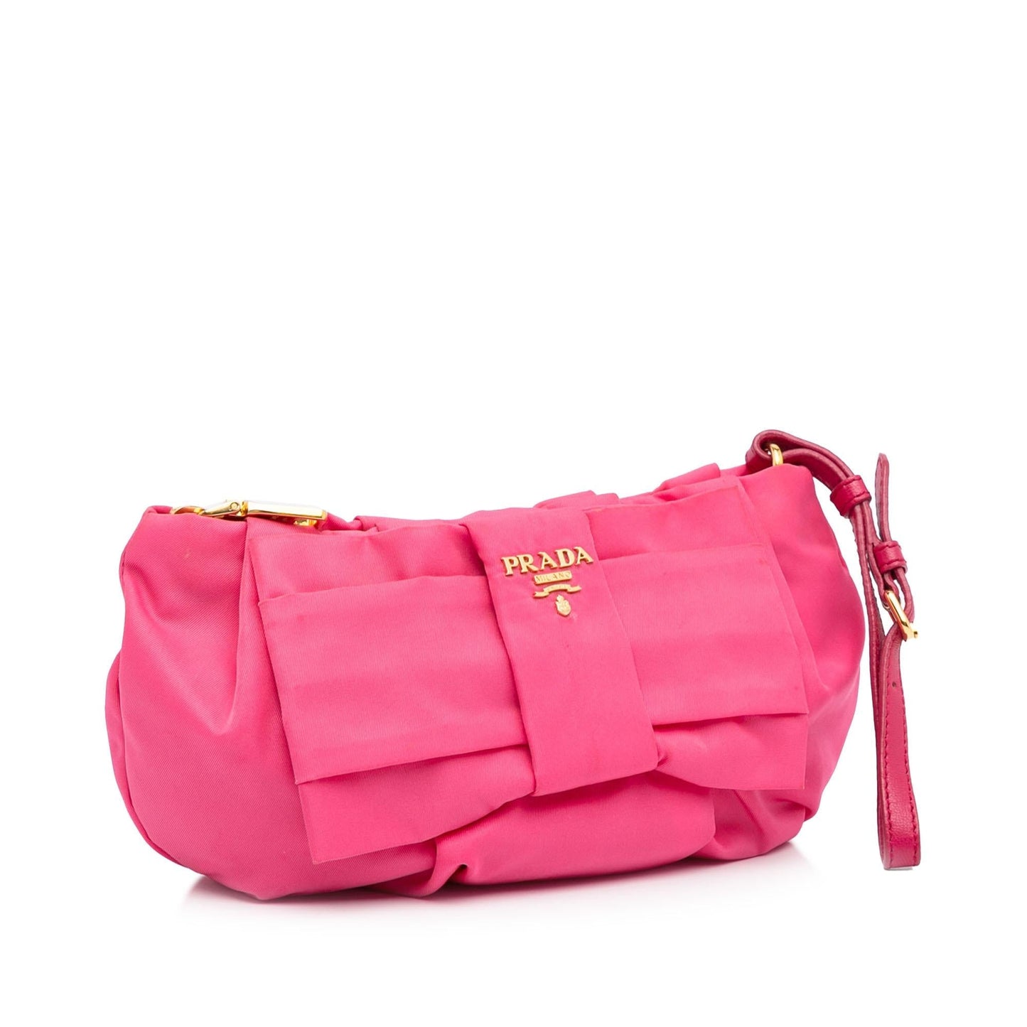 Prada Fiocco Bow Tessuto Pouch (SHG-JpaIej)