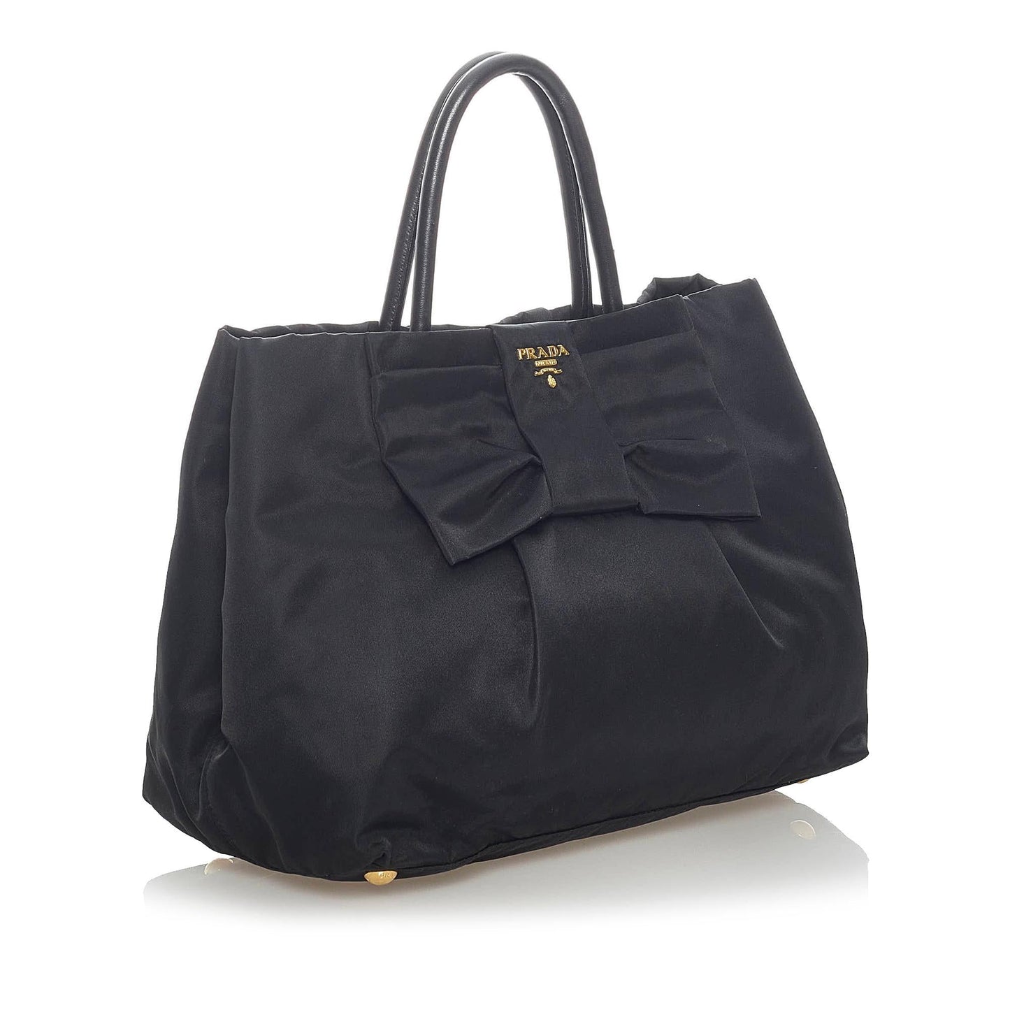 Prada Fiocco Bow Tessuto Tote Bag (SHG-33148)