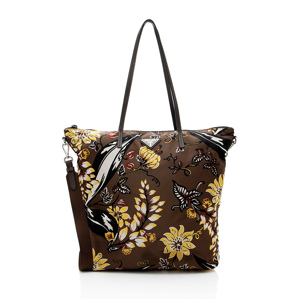 Prada Floral Tessuto Tote - Ewore Bags
