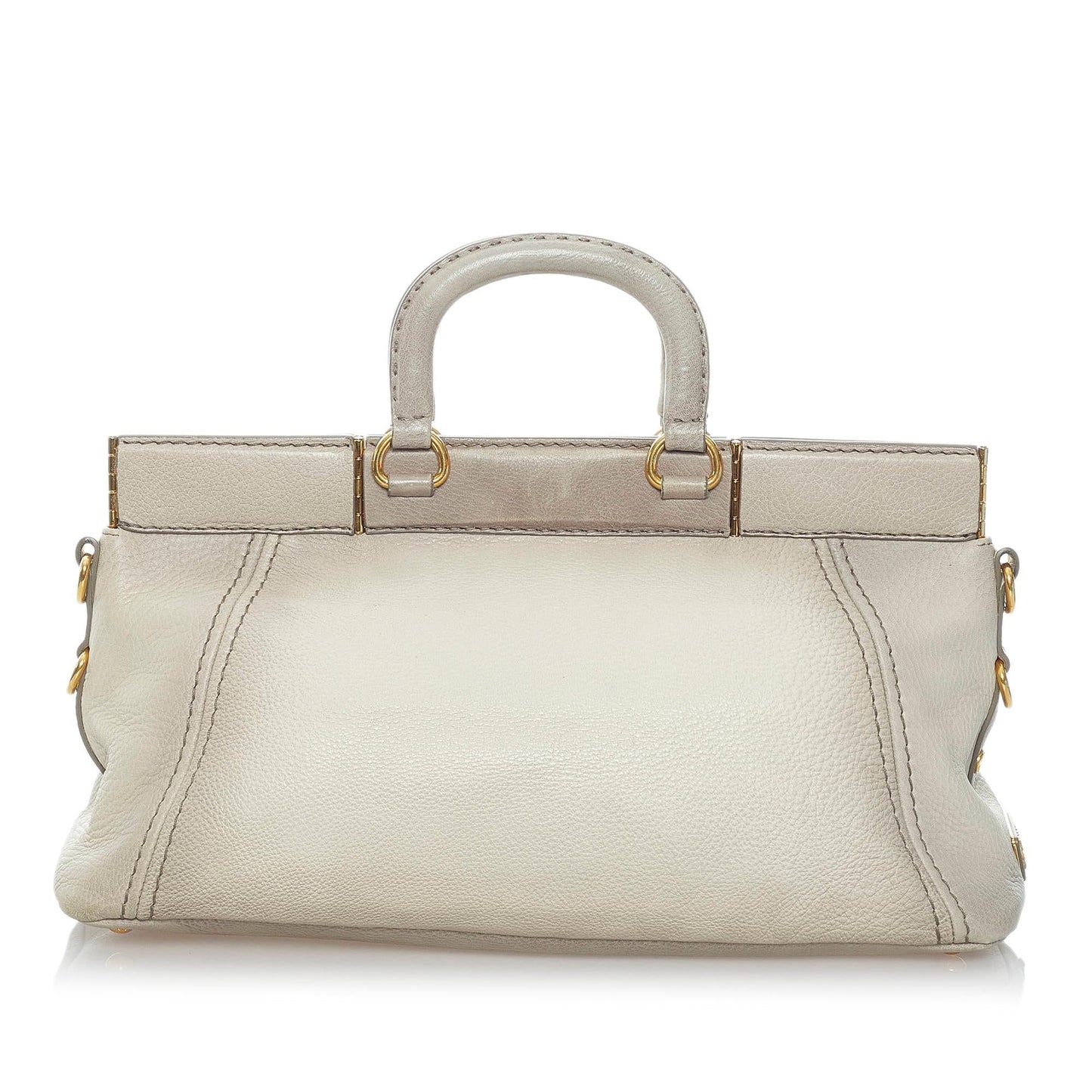 Prada Frame Leather Satchel (SHG-31189)
