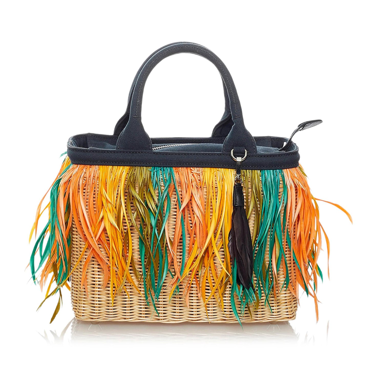 Prada Fringed Raffia Satchel (SHG-30018)