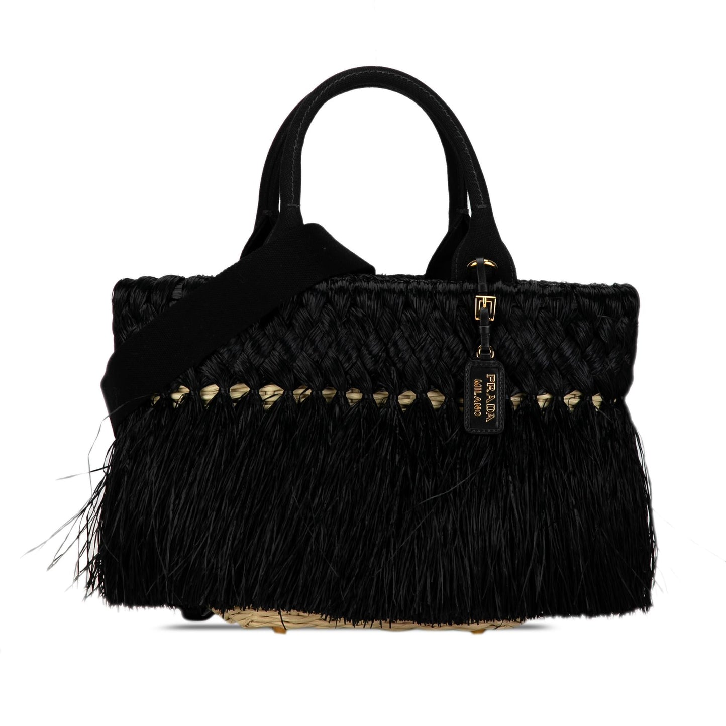 Prada Fringed Raffia Satchel (SHG-ZpbKCh)
