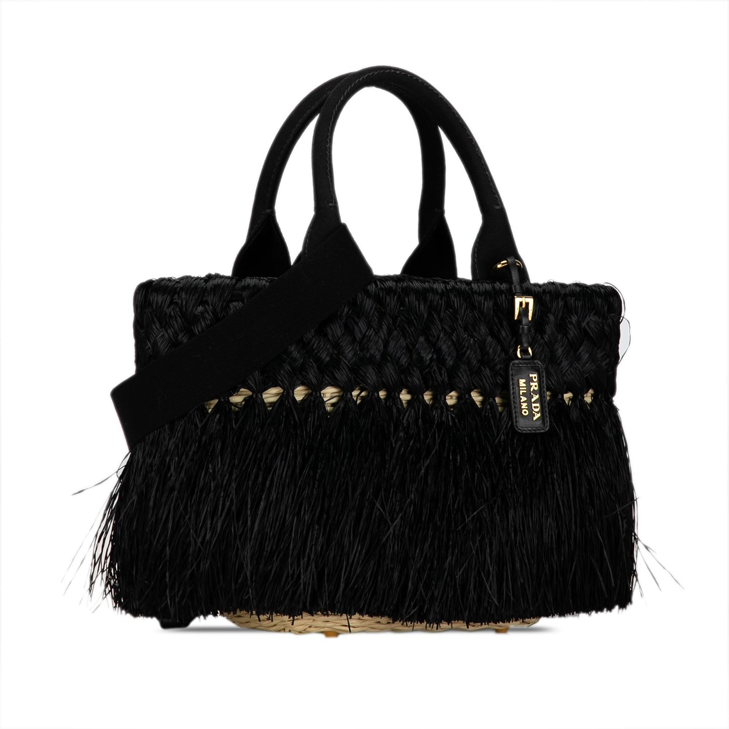 Prada Fringed Raffia Satchel (SHG-ZpbKCh)