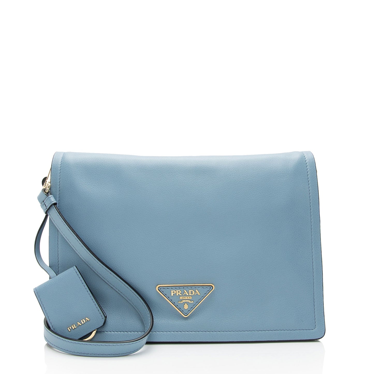 Prada Glace Calf Flap Messenger (SHF-BZ6lRK)