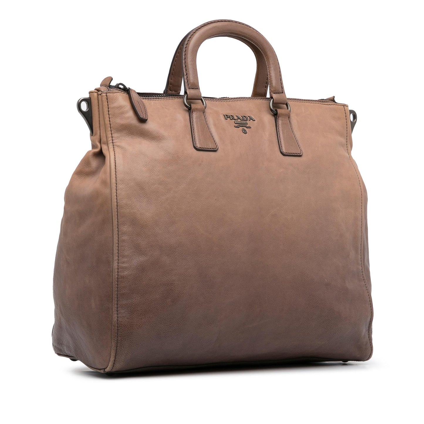 Prada Glace Calf Ombre Leather Satchel (SHG-MasJx8)