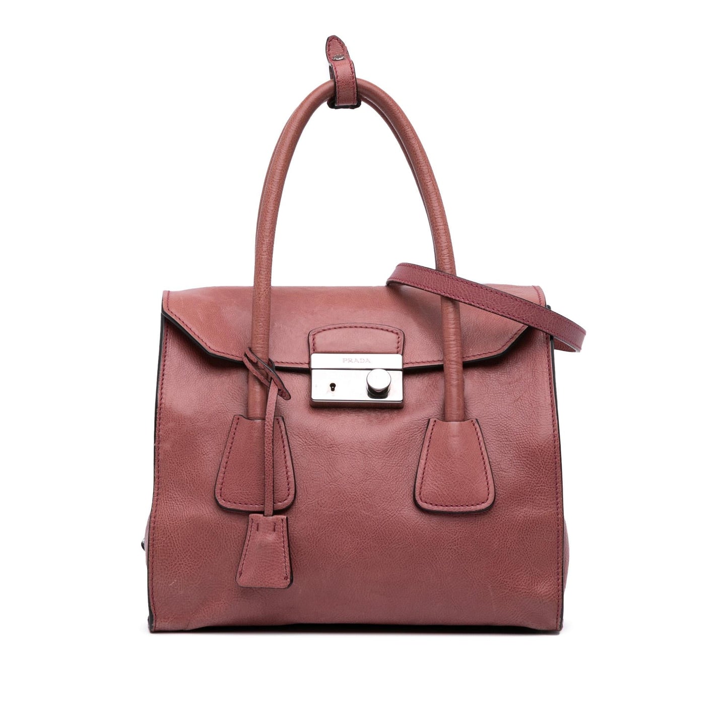 Prada Glace Calf Sound Lock Satchel