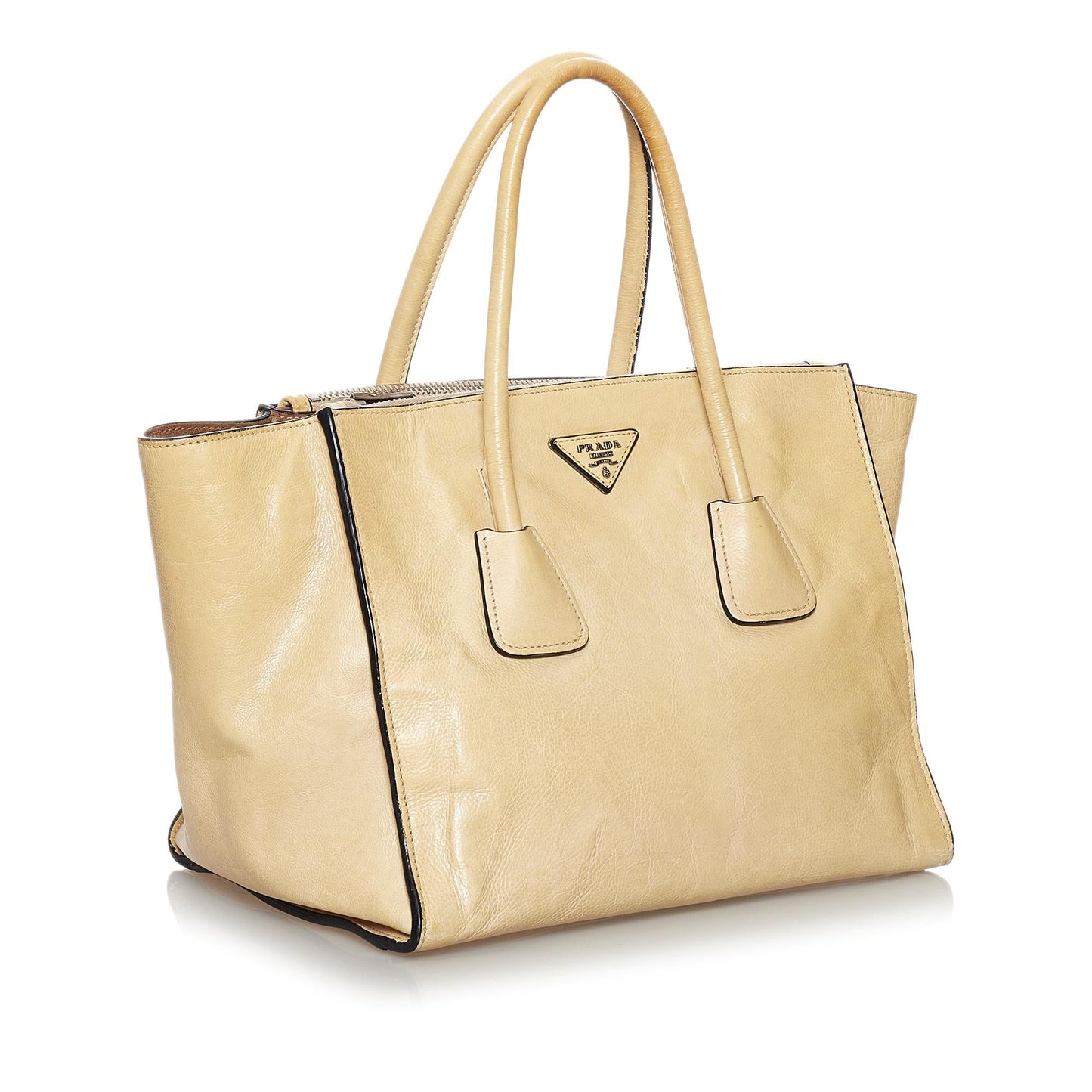 Prada Glace Calf Twin Pocket Leather Handbag (SHG-30215)