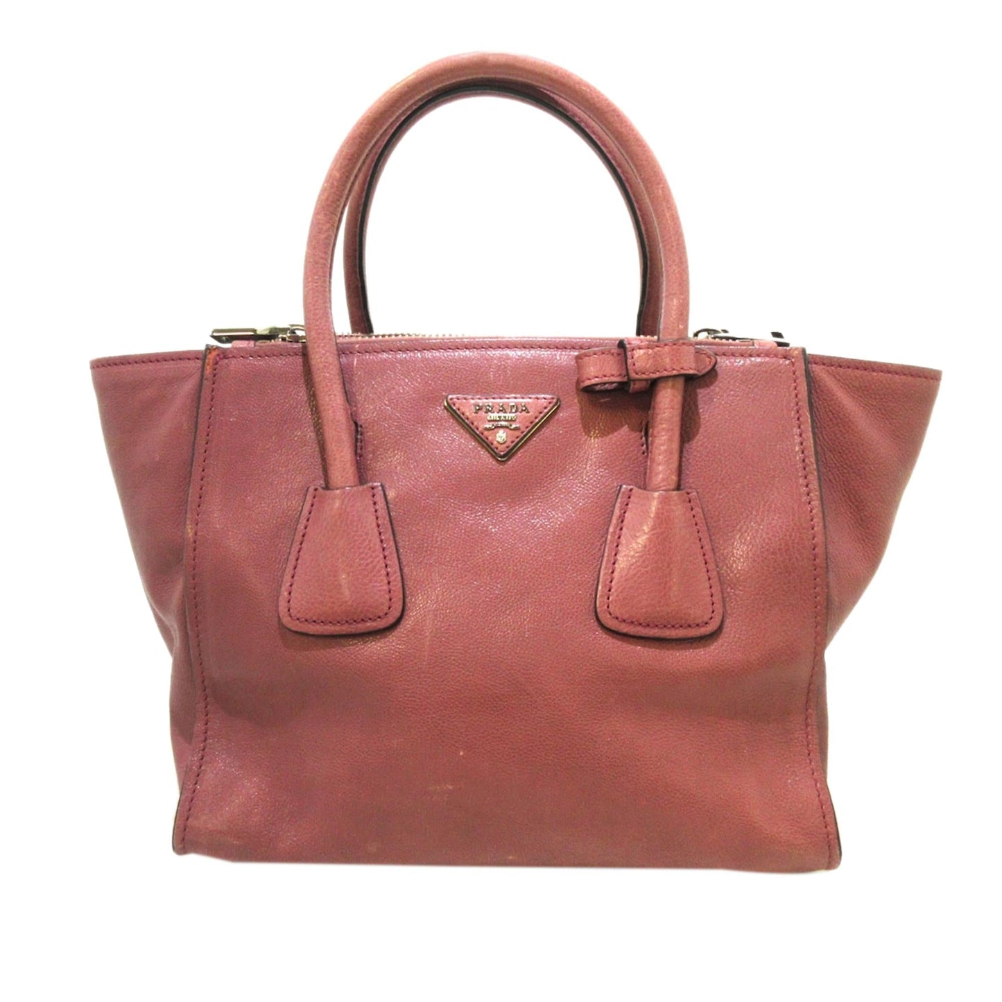 Prada Glace Calf Twin Pocket Leather Handbag (SHG-37594)