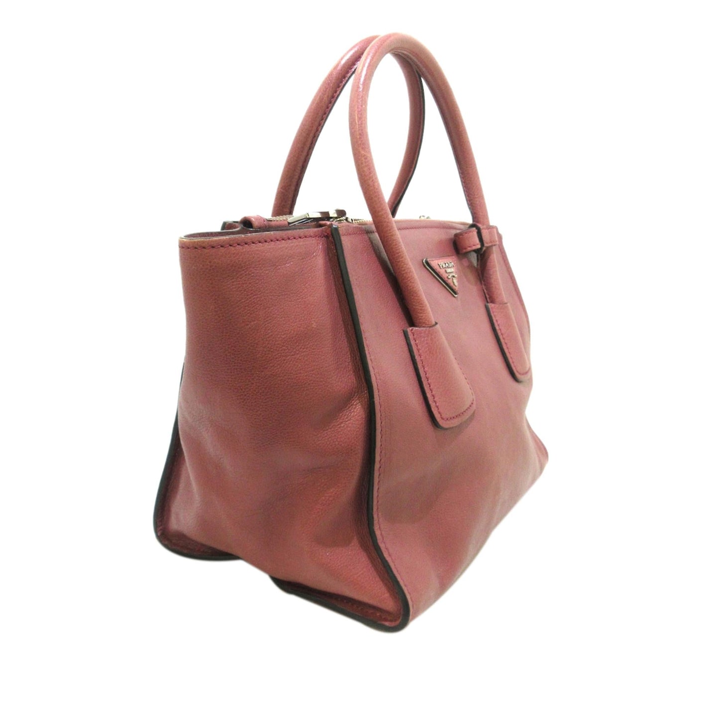 Prada Glace Calf Twin Pocket Leather Handbag (SHG-37594)