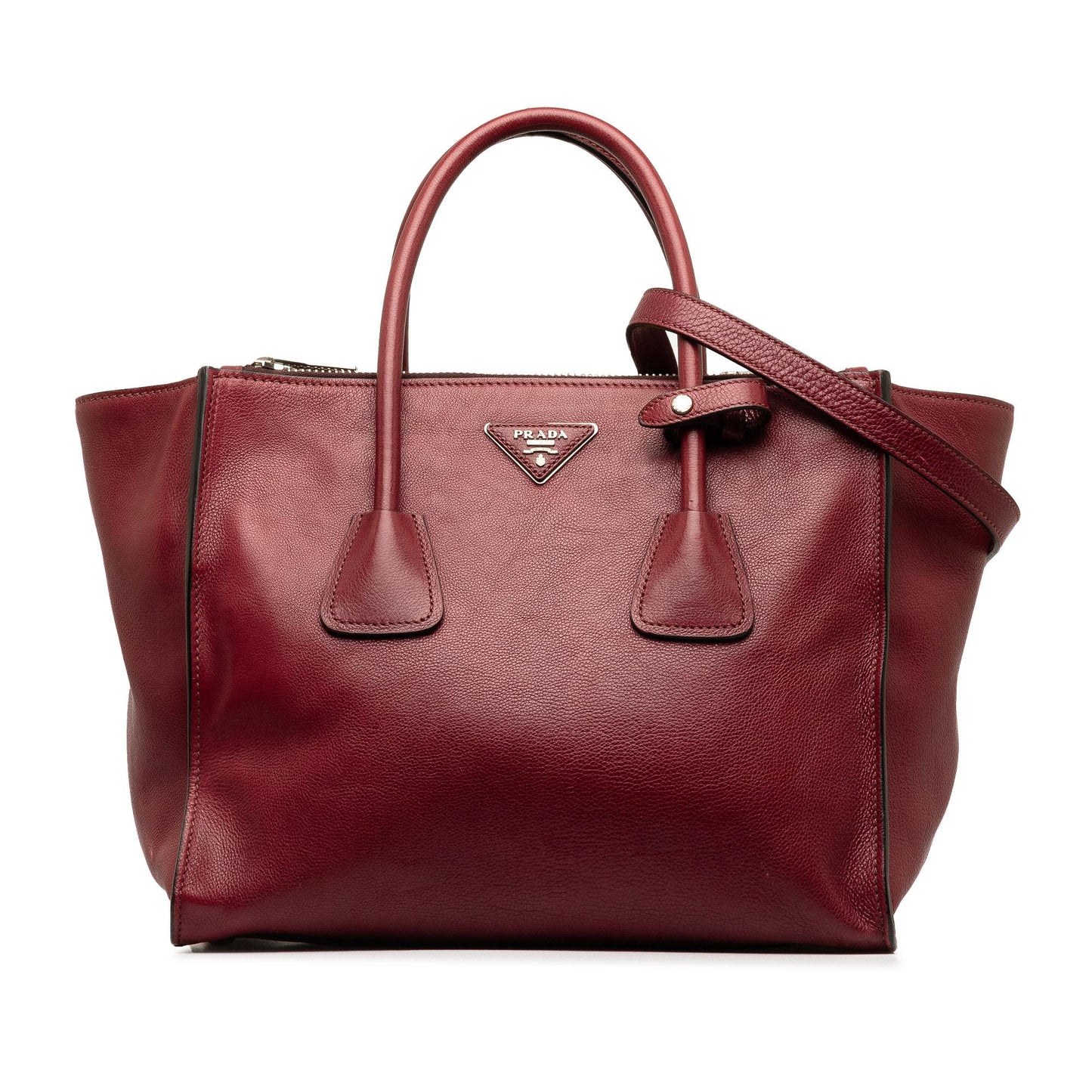 Prada Glace Calf Twin Pocket Satchel (SHG-soifzR)