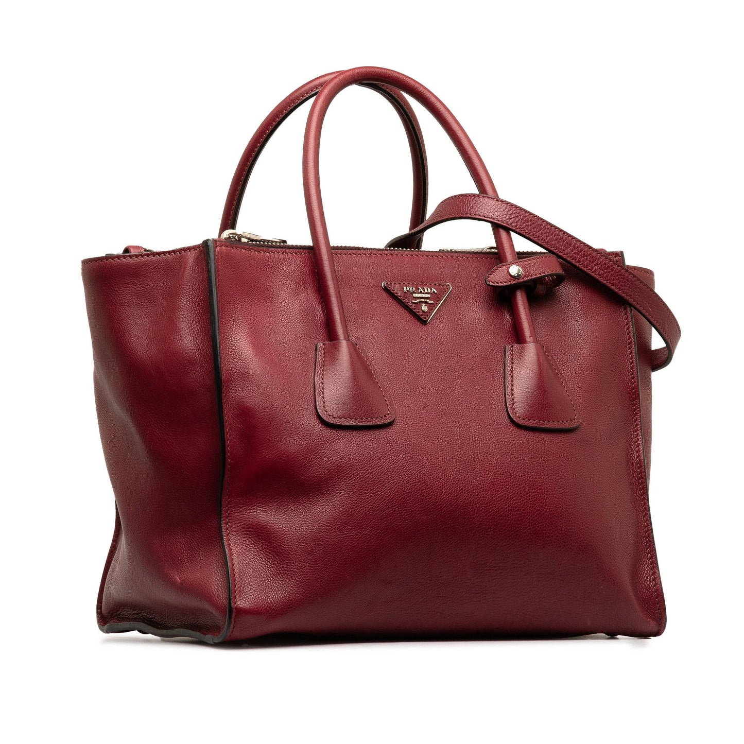 Prada Glace Calf Twin Pocket Satchel (SHG-soifzR)
