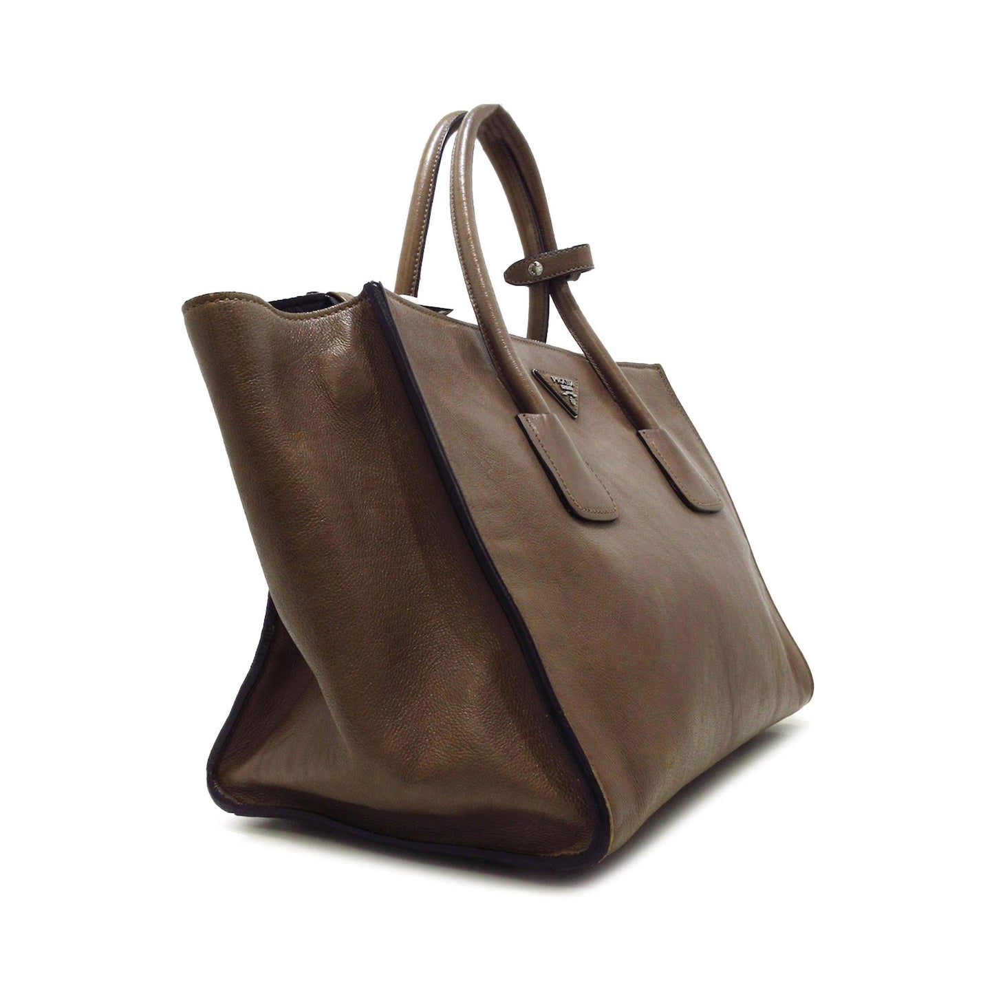 Prada Glace Calf Twin Pocket Satchel (SHG-eOgEoj)